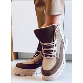 Lace-up boots Magnu Khaki beige brown 1