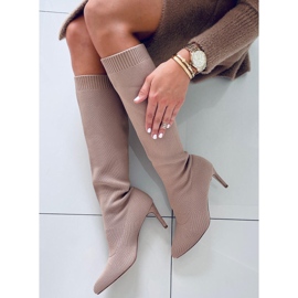 Sock boots Rebecca L. KHAKI beige 2