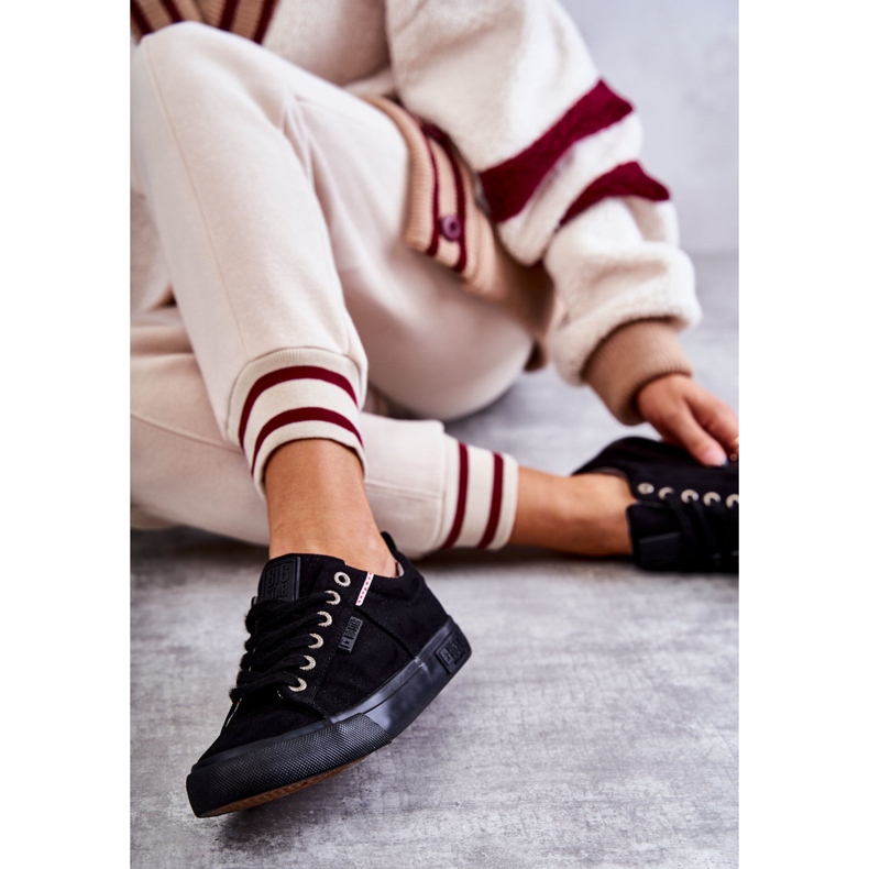 Women's Low Material Sneakers Big Star KK274004 Black 1