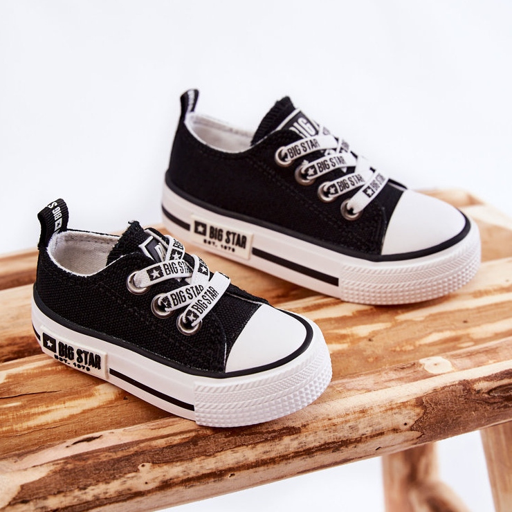 Children's Material Sneakers Big Star KK374069 Black 1