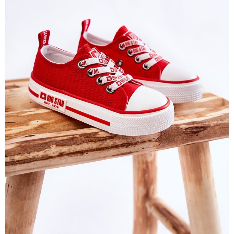 Children's Material Sneakers Big Star KK374071 Red 1