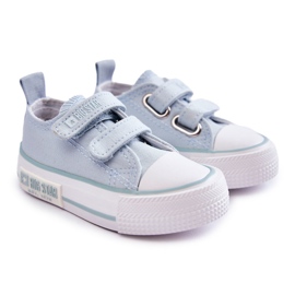 Children's Cloth Sneakers With Velcro Big Star KK374084 Blue 1