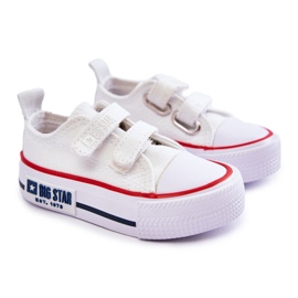 Children's Cloth Sneakers With Velcro Big Star KK374085 White 1 Children's Cloth Sneakers With Velcro Big Star KK374085 White 1