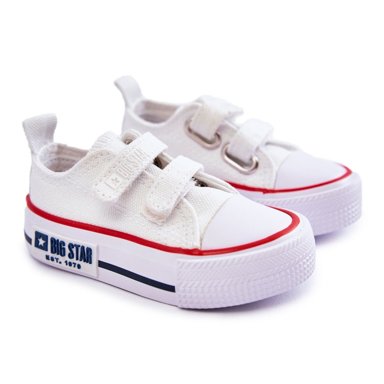 Children's Cloth Sneakers With Velcro Big Star KK374085 White 1 Children's Cloth Sneakers With Velcro Big Star KK374085 White 1