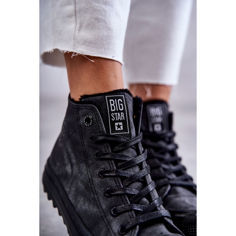 Women's Sneakers Big Star High Warmed Black GG274069 2