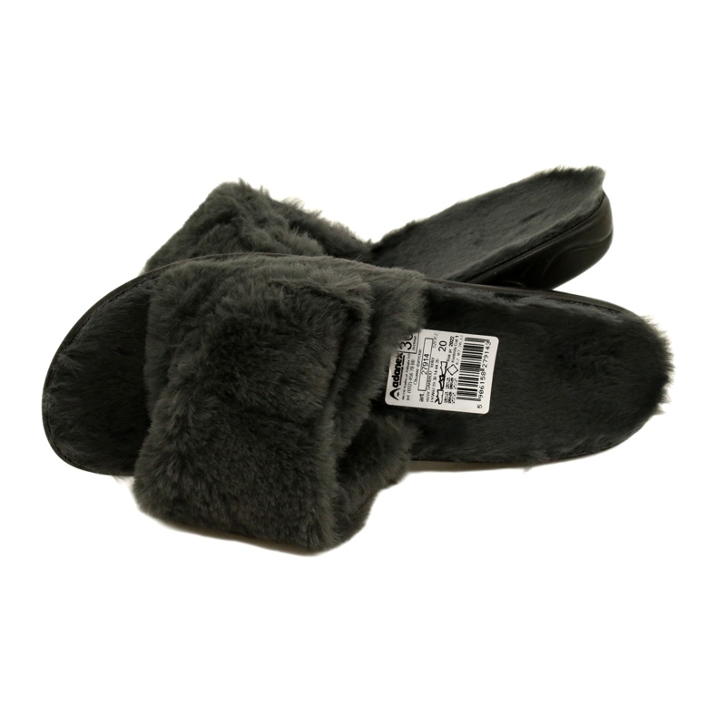 Adanex women's slippers 27914 sara fur gray grey 5 Adanex women's slippers 27914 sara fur gray grey 5