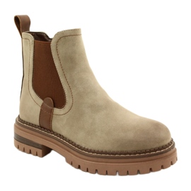 Evento women's boots insulated with khaki 22bt35-5038 beige 1