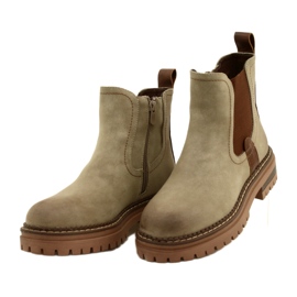 Evento women's boots insulated with khaki 22bt35-5038 beige 3