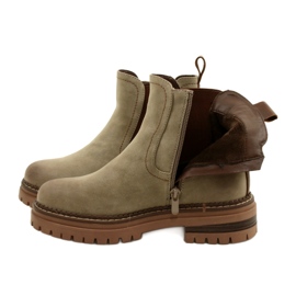 Evento women's boots insulated with khaki 22bt35-5038 beige 5