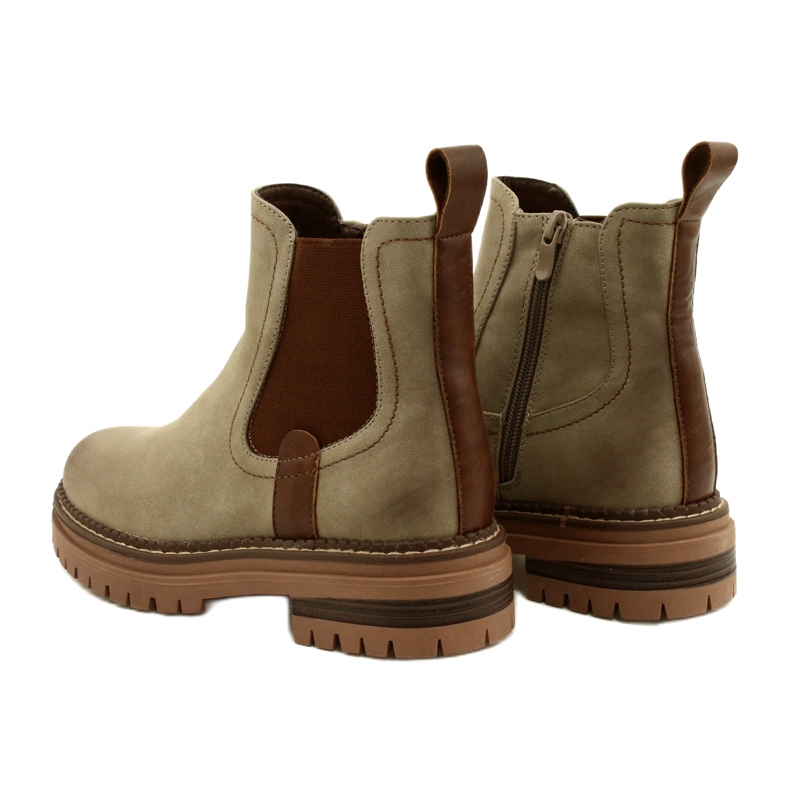 Evento women's boots insulated with khaki 22bt35-5038 beige 6