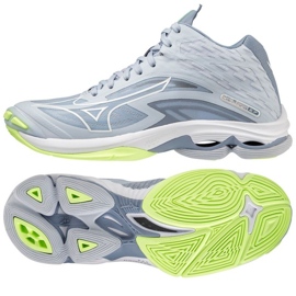 Volleyball shoes Mizuno Wave Lightning Z7 Mid W V1GC225002 grey shades of gray 1