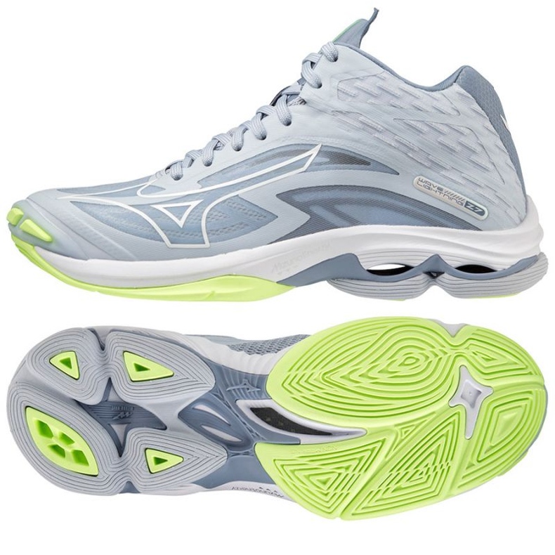 Volleyball shoes Mizuno Wave Lightning Z7 Mid W V1GC225002 grey shades of gray 1