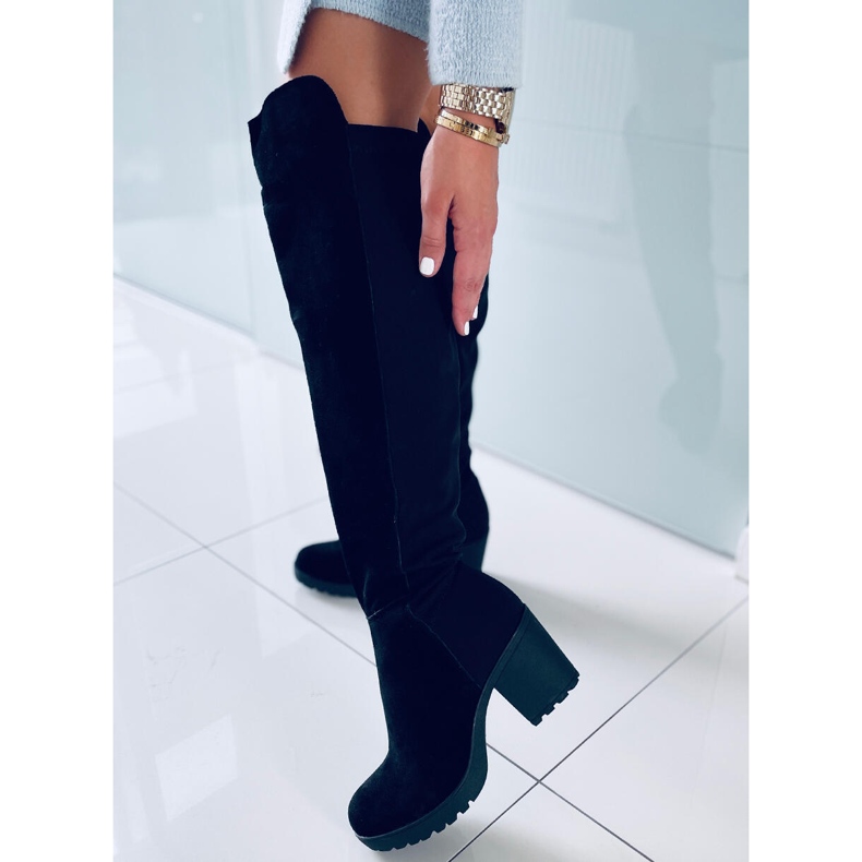 Natural leather Niamh Black boots 1