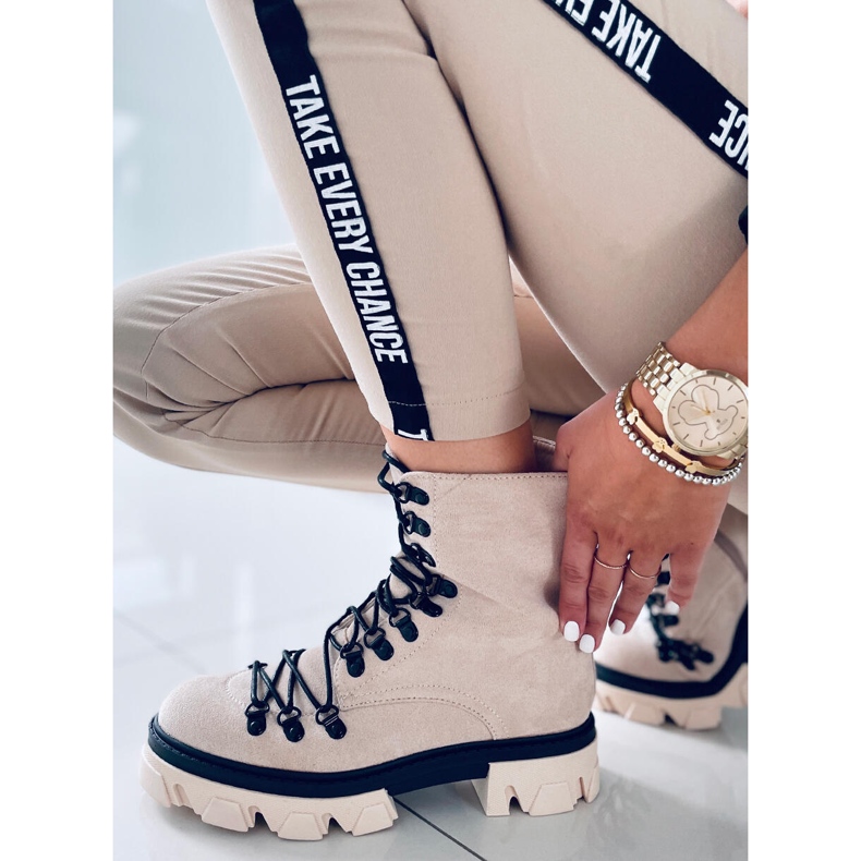 Lace-up boots Conor Beige 2