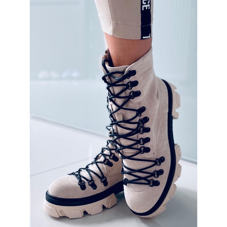 Lace-up boots Conor Beige 1