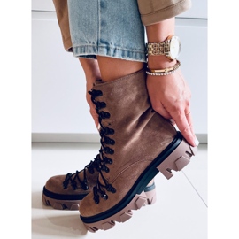 Conor Khaki lace-up boots brown 1