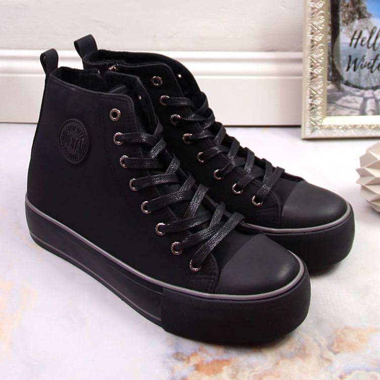 Women's high-top black insulated sneakers Big Star KK274173 1 Women's high-top black insulated sneakers Big Star KK274173 1