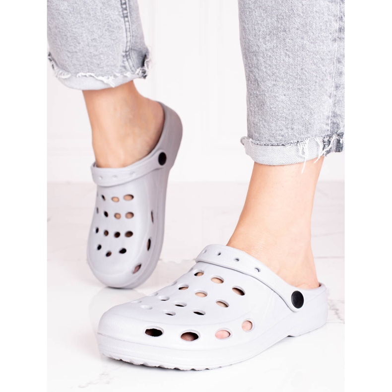 Light women's Shelovet gray slippers grey 1