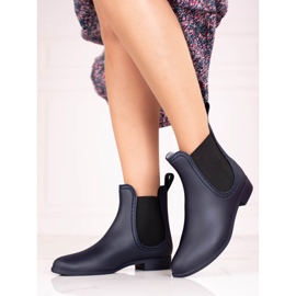 Shelovet matt navy blue women's galoshes 1