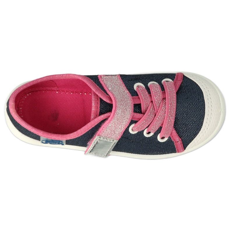 Befado children's shoes 351X001 navy blue pink silver 2