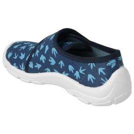 Befado children's slippers 974Y476 navy blue applications 2 Befado children's slippers 974Y476 navy blue applications 2