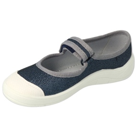 Befado children's slippers 208X048 navy blue-gray 2