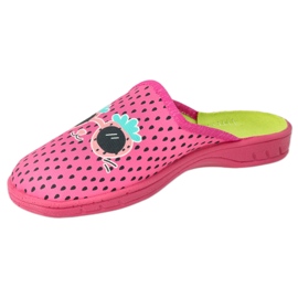 Befado children's slippers 707Y422 pink applications 1 Befado children's slippers 707Y422 pink applications 1