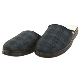 Befado Dr.orto Men's slippers in the checkered 132m016 blue 4