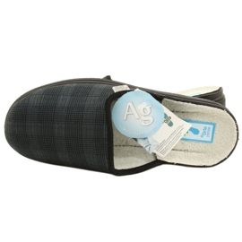 Befado Dr.orto Men's slippers in the checkered 132m016 blue 6