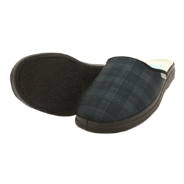 Befado Dr.orto Men's slippers in the checkered 132m016 blue 5