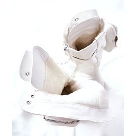 White Issanti Platform Boots With Kidney 3