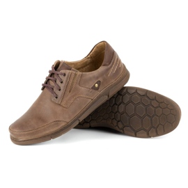 Polbut Casual men's shoes J55 brown 3