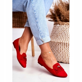 BUGO Women's Loafers Red Lords Fringes Therese 3
