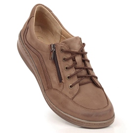 Comfortable brown Helios leather women's shoes 1