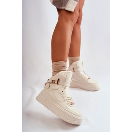 FB2 Women's Insulated High Sports Shoes Beige Lexa 2