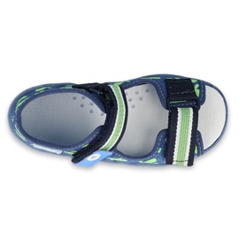 Befado yellow children's shoes 350P019 navy blue green 3