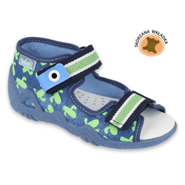 Befado yellow children's shoes 350P019 navy blue green 4