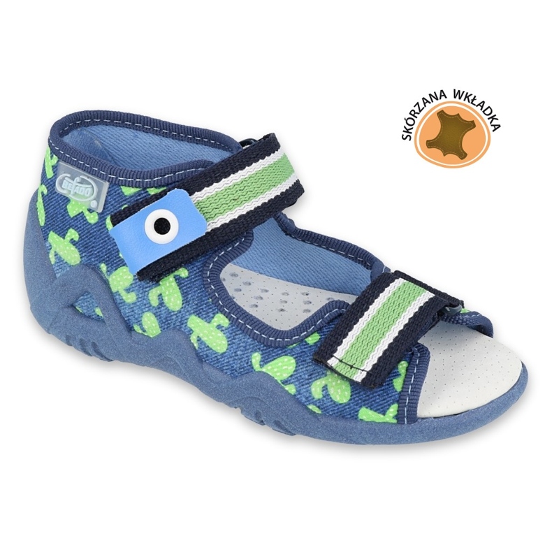 Befado yellow children's shoes 350P019 navy blue green 4
