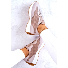 Women's beige tied sports shoes 3 Women's beige tied sports shoes 3