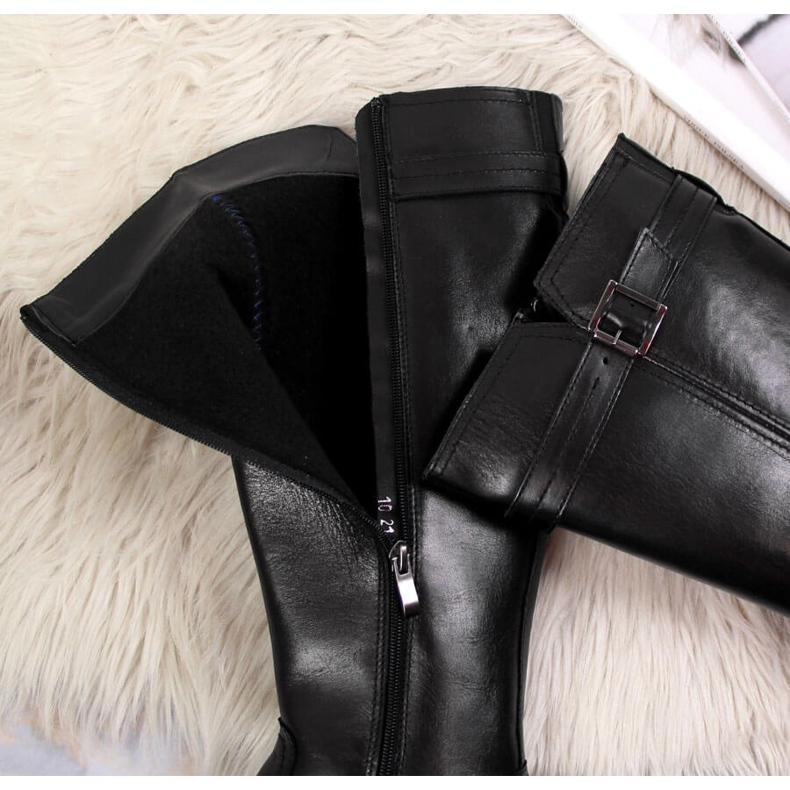 Black Dolce Pietro leather women's boots 2 Black Dolce Pietro leather women's boots 2