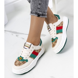 Beige women's Loeki sneakers 1