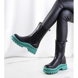 PA1 Black boots on the green Ruket platform 2