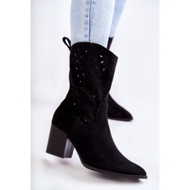Women's Suede Boots With Black Ariane Cowboy Boots 1