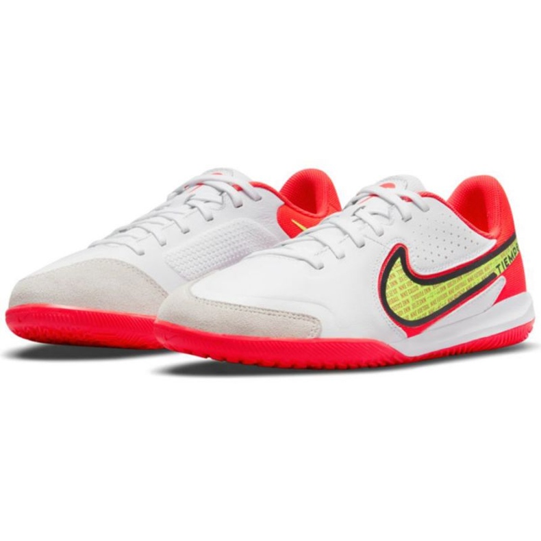 Nike Tiempo Legend 9 Academy Ic Jr DA1329 176 soccer shoes yellow, white, multicolor white 1