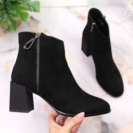 S.Barski Women's black suede ankle boots by S. Barski 1