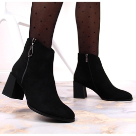 S.Barski Women's black suede ankle boots by S. Barski 7