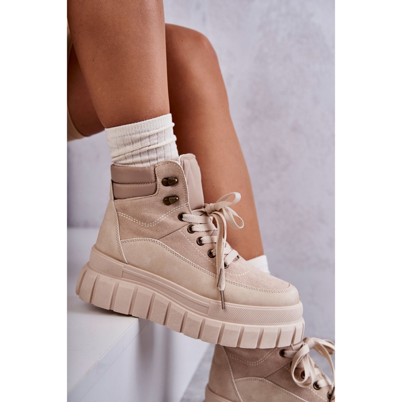FG2 Comfortable Boots On The Beige Sanchio Platform 2