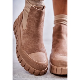 FB2 Fashionable Slip-On Boots On The Dark Beige Jenna Platform 2