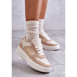 Women's Low Sport Shoes On The Platform Beige Kyllie 1
