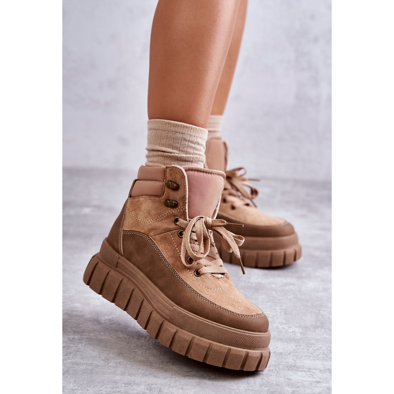 Comfortable Boots On The Dark Beige Sanchio Platform 1